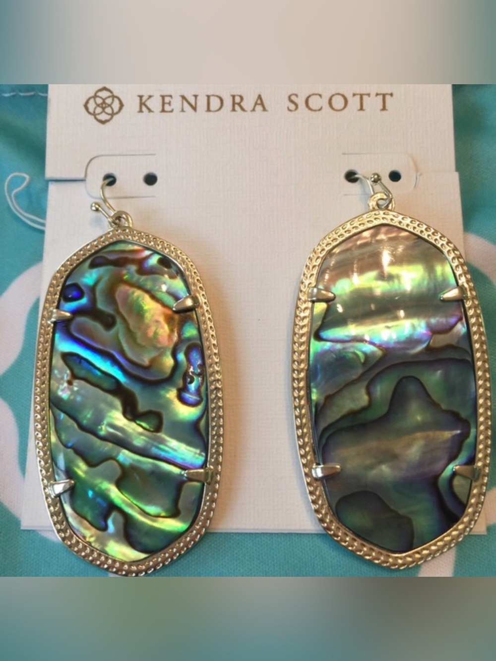 NWT Kendra Scott Danielle Earrings Abalone Colors!